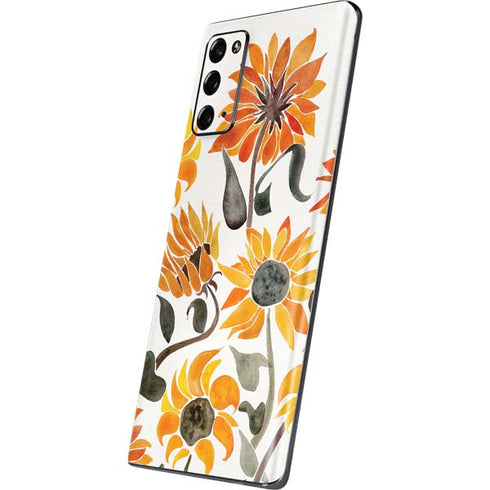 Cat Coq Yellow Sunflower Galaxy Note20 5G Skin