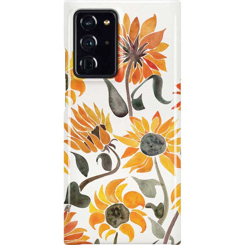 Cat Coq Yellow Sunflower Galaxy Note20 Ultra 5G Lite Case