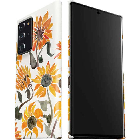 Cat Coq Yellow Sunflower Galaxy Note20 Ultra 5G Lite Case
