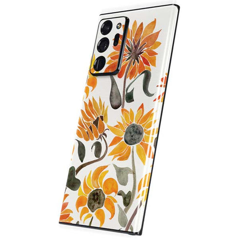 Cat Coq Yellow Sunflower Galaxy Note20 Ultra 5G Skin