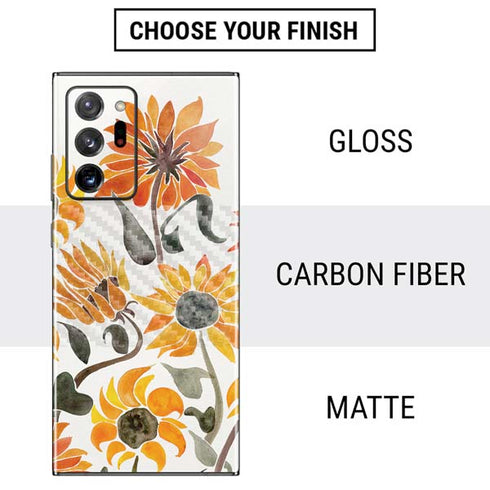 Cat Coq Yellow Sunflower Galaxy Note20 Ultra 5G Skin
