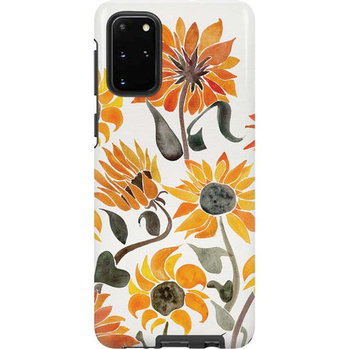 Cat Coq Yellow Sunflower Galaxy S20 Plus Pro Case