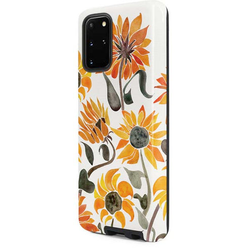 Cat Coq Yellow Sunflower Galaxy S20 Plus Pro Case