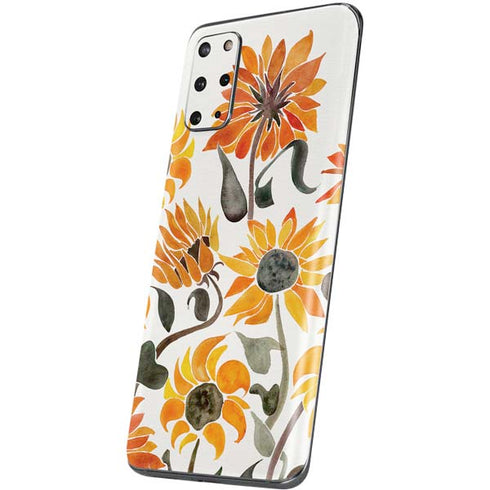Cat Coq Yellow Sunflower Galaxy S20 Plus Skin