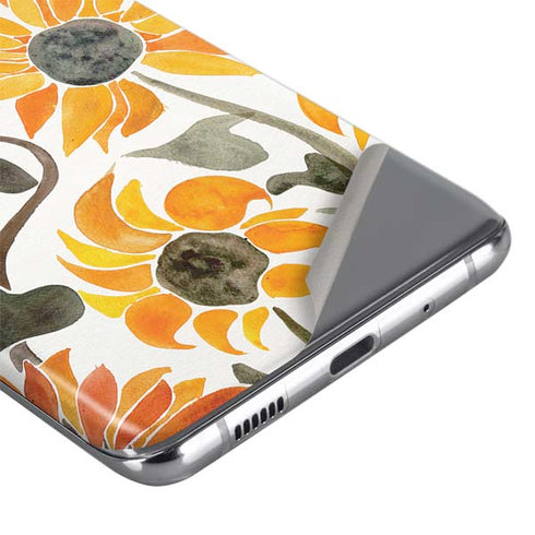 Cat Coq Yellow Sunflower Galaxy S20 Plus Skin