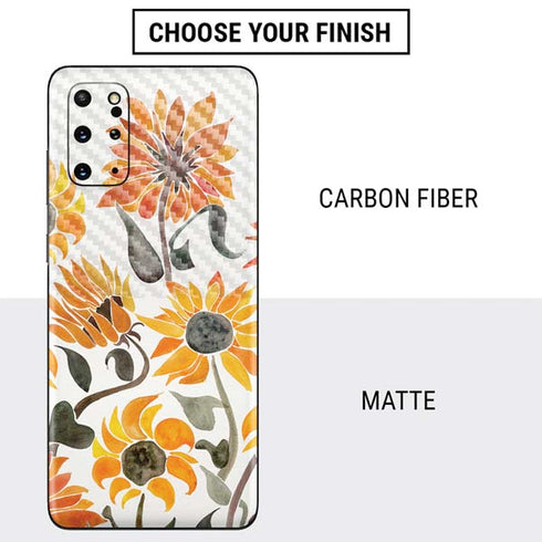 Cat Coq Yellow Sunflower Galaxy S20 Plus Skin