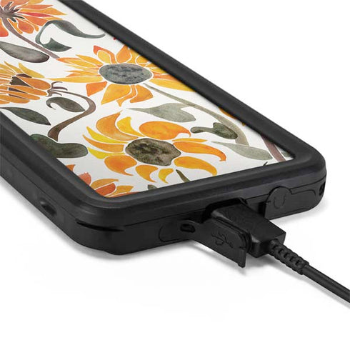 Cat Coq Yellow Sunflower Galaxy S20 Plus Waterproof Case