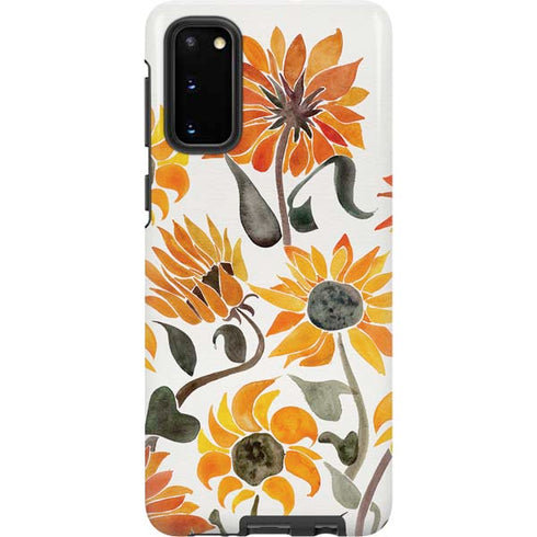 Cat Coq Yellow Sunflower Galaxy S20 Pro Case