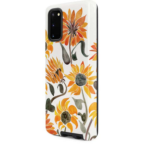 Cat Coq Yellow Sunflower Galaxy S20 Pro Case