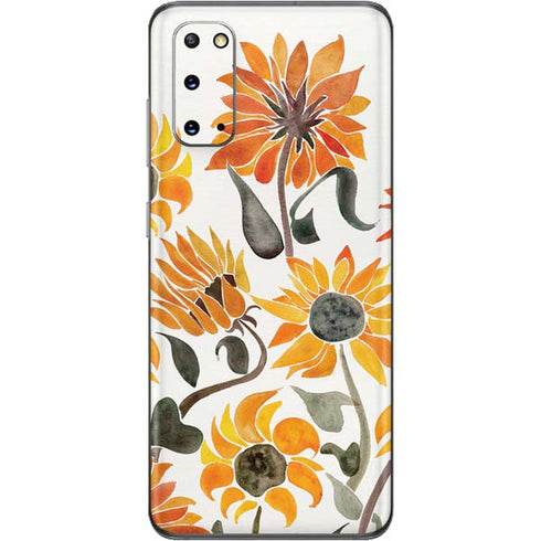Cat Coq Yellow Sunflower Galaxy S20 Skin