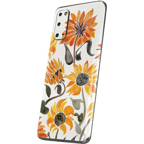Cat Coq Yellow Sunflower Galaxy S20 Skin