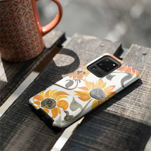 Cat Coq Yellow Sunflower Galaxy S20 Ultra 5G Pro Case