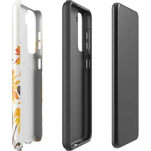 Cat Coq Yellow Sunflower Galaxy S21 Plus 5G Pro Case