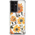 Cat Coq Yellow Sunflower Galaxy S21 Ultra 5G Clear Case