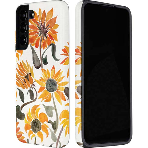 Cat Coq Yellow Sunflower Galaxy S22 Plus Pro Case