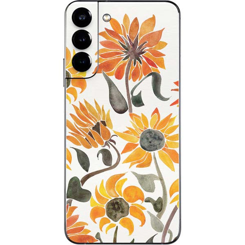 Cat Coq Yellow Sunflower Galaxy S22 Plus Skin