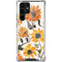 Cat Coq Yellow Sunflower Galaxy S22 Ultra Clear Case