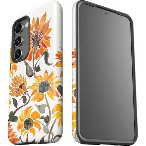 Cat Coq Yellow Sunflower Galaxy S23 Pro Case