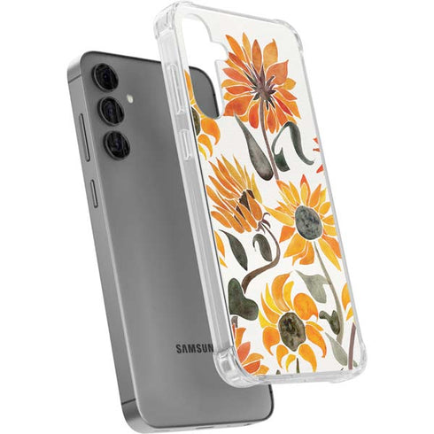 Yellow Sunflower by Cat Coq Galaxy S24 Plus Clear Case