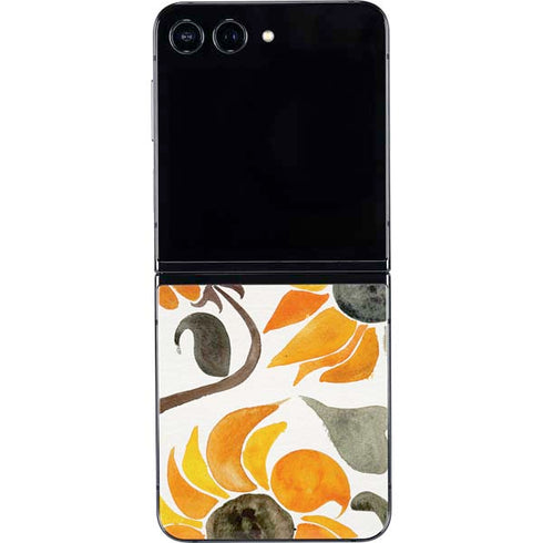 Yellow Sunflower by Cat Coq Galaxy Z Flip5 5G Skin