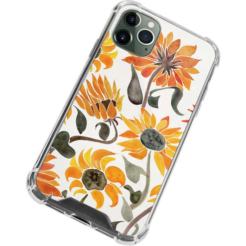 Yellow Sunflower by Cat Coq iPhone 11 Pro Max Clear Case