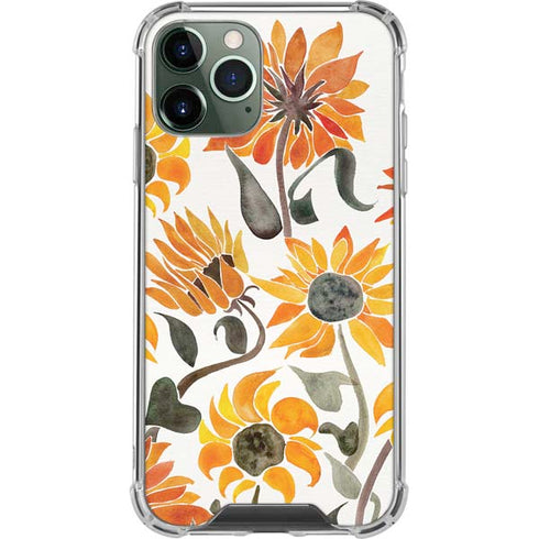 Yellow Sunflower by Cat Coq iPhone 11 Pro Max Clear Case