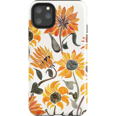 Cat Coq Yellow Sunflower iPhone 11 Pro Max Impact Case
