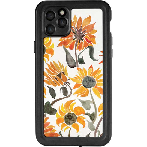 Cat Coq Yellow Sunflower iPhone 11 Pro Max Waterproof Case