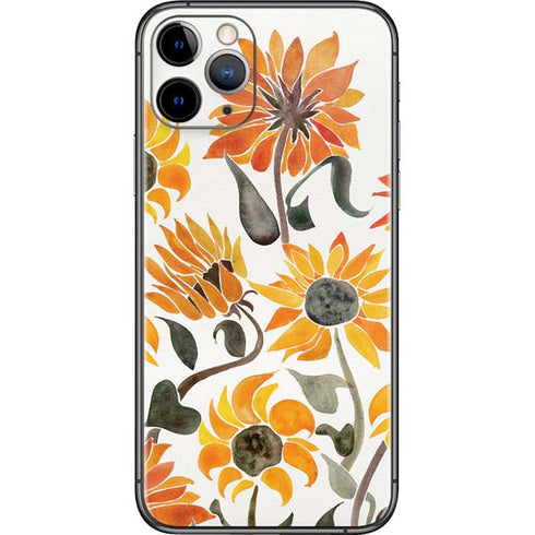 Cat Coq Yellow Sunflower iPhone 11 Pro Skin
