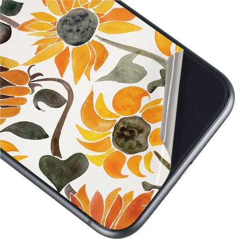 Cat Coq Yellow Sunflower iPhone 11 Skin