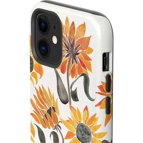 Cat Coq Yellow Sunflower iPhone 12 Impact Case