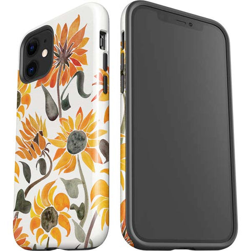 Cat Coq Yellow Sunflower iPhone 12 Impact Case