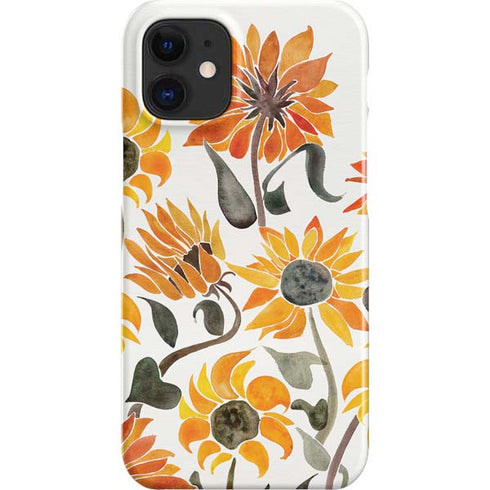 Cat Coq Yellow Sunflower iPhone 12 Mini Lite Case