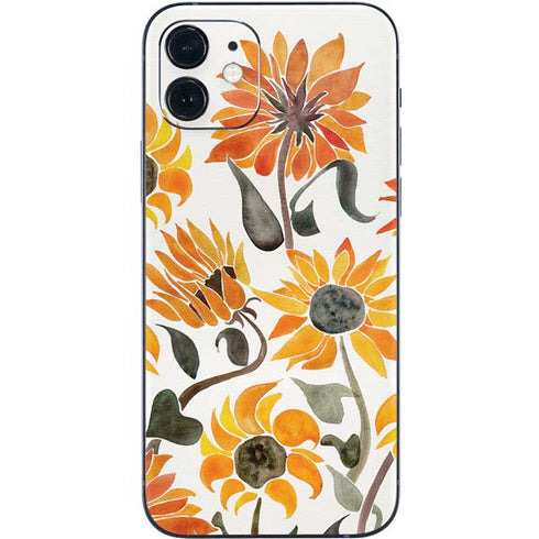 Cat Coq Yellow Sunflower iPhone 12 Mini Skin