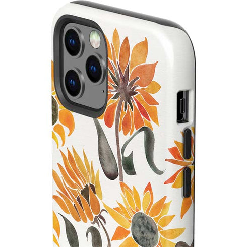 Cat Coq Yellow Sunflower iPhone 12 Pro Max Impact Case