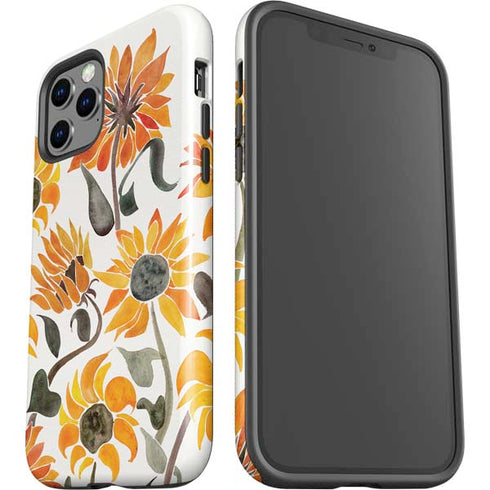 Cat Coq Yellow Sunflower iPhone 12 Pro Max Impact Case