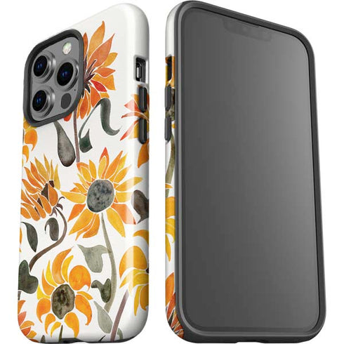 Cat Coq Yellow Sunflower iPhone 13 Pro Impact Case