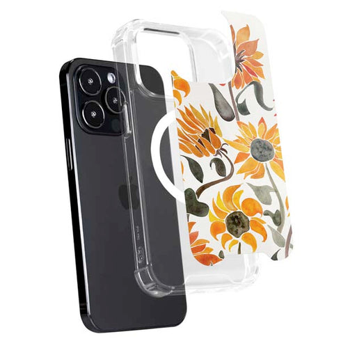 Cat Coq Yellow Sunflower iPhone 13 Pro MagSafe Case