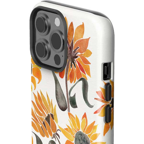 Cat Coq Yellow Sunflower iPhone 13 Pro Max Impact Case