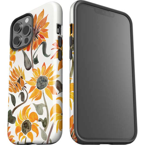Cat Coq Yellow Sunflower iPhone 13 Pro Max Impact Case