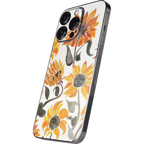 Cat Coq Yellow Sunflower iPhone 13 Pro Max Skin