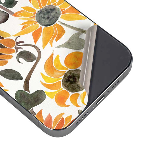 Cat Coq Yellow Sunflower iPhone 13 Pro Max Skin