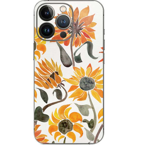 Cat Coq Yellow Sunflower iPhone 13 Pro Skin