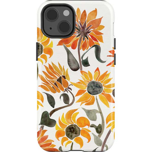 Cat Coq Yellow Sunflower iPhone 14 Impact Case