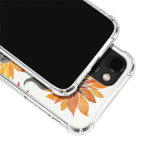 Cat Coq Yellow Sunflower iPhone 14 Plus Clear Case