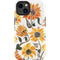 Cat Coq Yellow Sunflower iPhone 14 Plus Impact Case