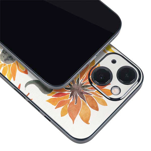 Cat Coq Yellow Sunflower iPhone 14 Plus Skin