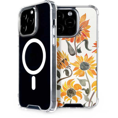 Cat Coq Yellow Sunflower iPhone 14 Pro MagSafe Case
