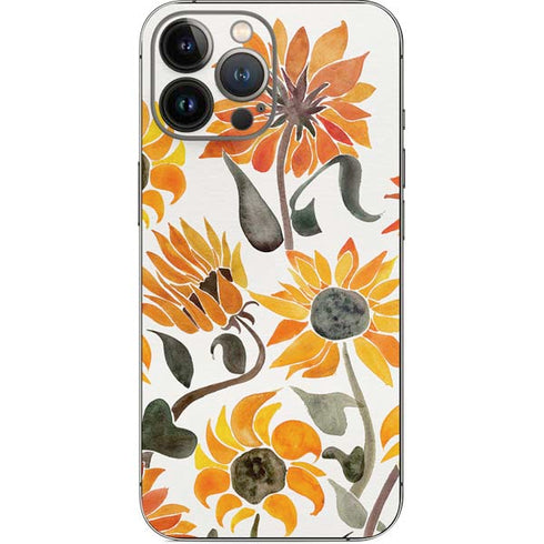 Cat Coq Yellow Sunflower iPhone 14 Pro Max Skin
