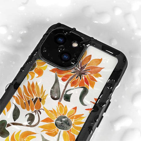 Yellow Sunflower by Cat Coq iPhone 15 Waterproof Case